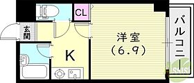 アベニュー曙  ｜ 兵庫県西宮市今津曙町7-28（賃貸マンション1K・5階・21.47㎡） その2