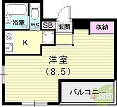 レジデンシア甲子園口  ｜ 兵庫県西宮市天道町12-6（賃貸マンション1R・4階・23.54㎡） その2