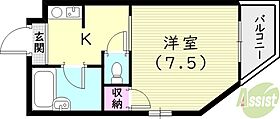 Ｒoyale離宮西宮  ｜ 兵庫県西宮市平木町3-3（賃貸マンション1K・2階・22.00㎡） その2