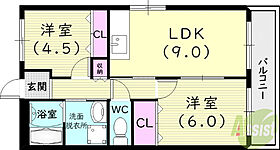 タカソウハイツ河原  ｜ 兵庫県西宮市河原町（賃貸マンション2LDK・2階・47.79㎡） その2