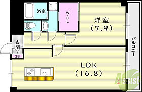 夙川ニューコーポ  ｜ 兵庫県西宮市松下町8-17（賃貸マンション1LDK・7階・56.95㎡） その2