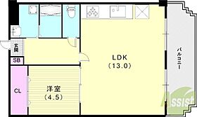 メインステージ里中  ｜ 兵庫県西宮市里中町3丁目1-12（賃貸マンション1LDK・2階・44.66㎡） その2