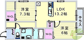 エトワール伏原  ｜ 兵庫県西宮市伏原町3-26（賃貸マンション2LDK・1階・65.27㎡） その2