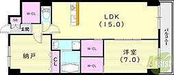 西宮市上甲子園4丁目マンション 1SLDKの間取図画像