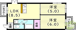 メゾン・ド・レグルス 2LDKの間取図画像