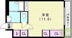 さくらそう 1Kの間取図画像