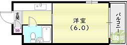 NEOダイキョー北昭和2 1Kの間取図画像