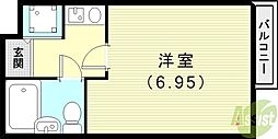 べルトピア西宮 ワンルームの間取図画像