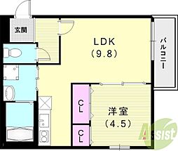 フジパレス甲東園II番館 3階/-