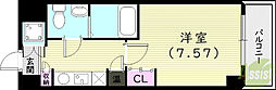 Avion7M8 1Kの間取図画像