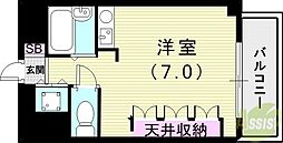 グランドール今津 ワンルームの間取図画像