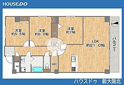 メゾン第2新大阪 3LDKの間取図画像