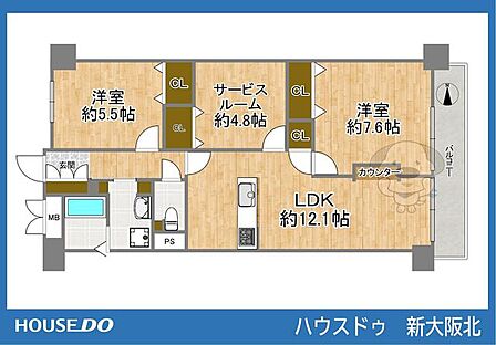 2LDK 間取り