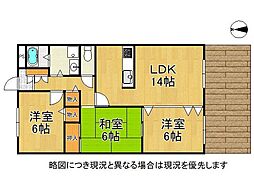 サンルシエル山科西野 3LDKの間取図画像