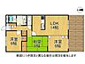 間取り：全居室6帖以上でお部屋が広々とお使い頂けますね。対面キッチンで家族の会話も弾みそうです。