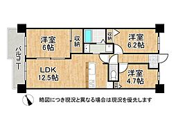 ルネ伏見東 3LDKの間取図画像