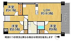 ルミエール桂川 3LDKの間取図画像