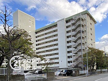 緑が多く落ち着いた雰囲気があり、マンションと周辺の雰囲気が調和されて住み心地が良さそうです。