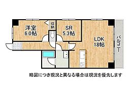 藤和シティホームズ四条 1SLDKの間取図画像