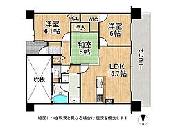 パデシオン木幡駅前 3LDKの間取図画像