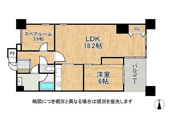 全室洋室、1S...