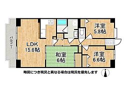 エクセラージュ嵐山 3LDKの間取図画像
