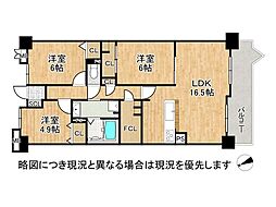 枚方長尾ガーデンハウス 3LDKの間取図画像