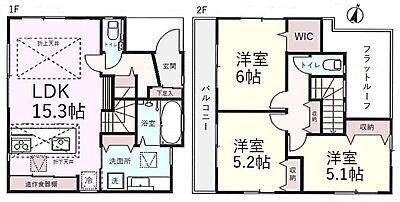 間取り：建物面積:80.78平米、全室2面採光3LDK