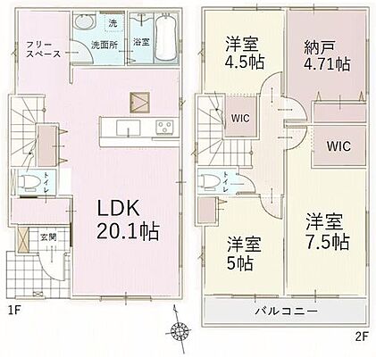 間取り 川越市山田　2号棟