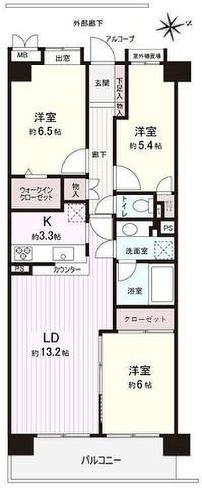 3LDK 間取り