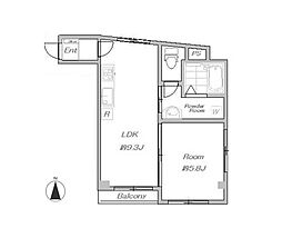 ウイング川崎 1LDKの間取図画像