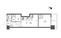 ローヤルマンション戸越 1DKの間取図画像