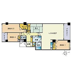 コアマンションマリナヒルズ室見 4LDKの間取図画像