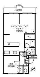 グランピア今宿 1LDKの間取図画像