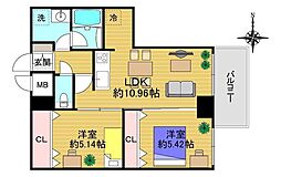 ライオンズマンション大森本町 2LDKの間取図画像