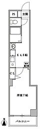 ドエル南船場 1Kの間取図画像