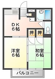 ドリームシャトー 2DKの間取図画像