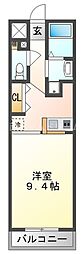 ルネスパル 1Kの間取図画像