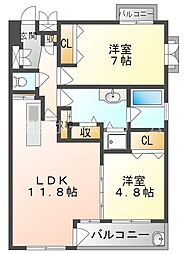 Maliardo 2LDKの間取図画像