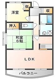 ドリーム菊水 2LDKの間取図画像