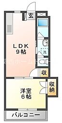 成和ハイツ 1LDKの間取図画像