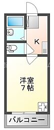 メゾンアバンテ 1Kの間取図画像