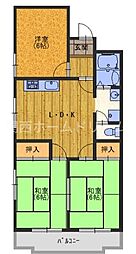 メゾンヒラク 3LDKの間取図画像