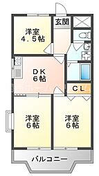 ロウタスガーデン 3DKの間取図画像