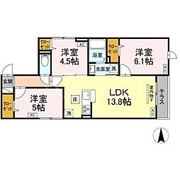 セレスティア東葛西V 3LDKの間取図画像