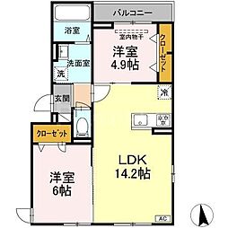 間取図画像 2LDK