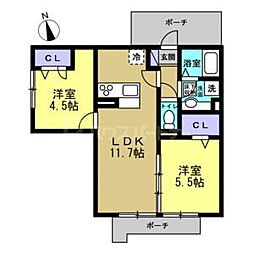 間取図画像 2LDK