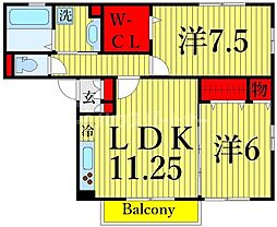 ロイヤルティアラ3 2LDKの間取図画像