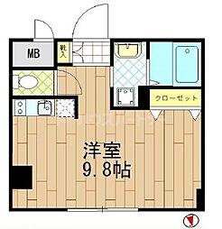 パラッツオ・マニフィコ ワンルームの間取図画像