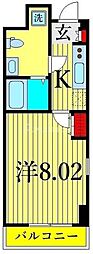HF葛西レジデンス 1Kの間取図画像